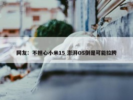 网友：不担心小米15 澎湃OS倒是可能拉胯