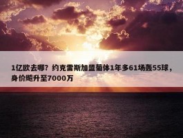 1亿欧去哪？约克雷斯加盟葡体1年多61场轰55球，身价飚升至7000万