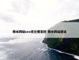 衡水网站seo优化哪家好 衡水网站建设