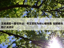 王皓黑脸一幕引热议：夸王楚钦为核心被炮轰 社媒被攻陷已关评论