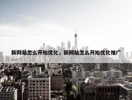 新网站怎么开始优化，新网站怎么开始优化推广