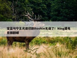 宝蓝与宁王光速切割Rookie无语了！Ning遭电竞圈群嘲