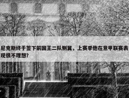 尼克斯终于签下前国王二队侧翼，上赛季他在意甲联赛表现很不理想？