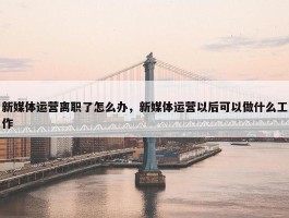 新媒体运营离职了怎么办，新媒体运营以后可以做什么工作