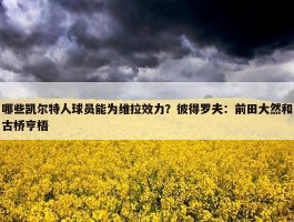 哪些凯尔特人球员能为维拉效力？彼得罗夫：前田大然和古桥亨梧