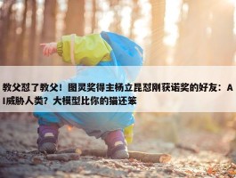 教父怼了教父！图灵奖得主杨立昆怼刚获诺奖的好友：AI威胁人类？大模型比你的猫还笨