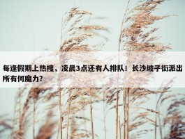 每逢假期上热搜，凌晨3点还有人排队！长沙坡子街派出所有何魔力？