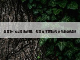 集英社TGS现场返图：多款文字冒险和肉鸽独游试玩