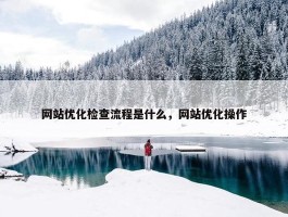 网站优化检查流程是什么，网站优化操作