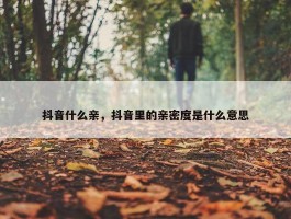 抖音什么亲，抖音里的亲密度是什么意思