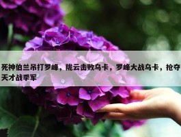 死神伯兰吊打罗峰，陇云击败乌卡，罗峰大战乌卡，抢夺天才战季军