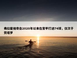 弗拉霍维奇自2020年以来在意甲打进74球，仅次于劳塔罗