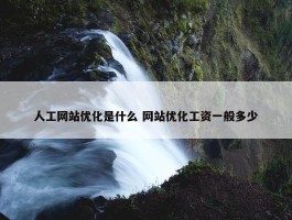 人工网站优化是什么 网站优化工资一般多少