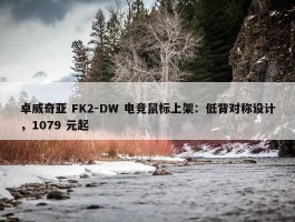 卓威奇亚 FK2-DW 电竞鼠标上架：低背对称设计，1079 元起