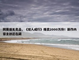 同赛道无竞品，《双人成行》爆卖2000万份！新作内容主创还在藏