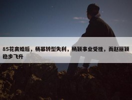 85花离婚后，杨幂转型失利，杨颖事业受挫，而赵丽颖稳步飞升