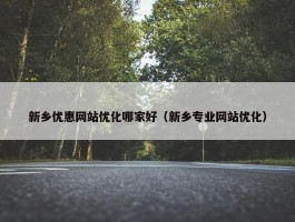 新乡优惠网站优化哪家好（新乡专业网站优化）