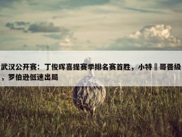 武汉公开赛：丁俊晖喜提赛季排名赛首胜，小特囧哥晋级，罗伯逊低迷出局