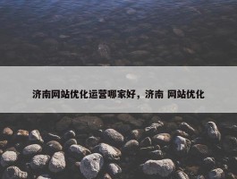 济南网站优化运营哪家好，济南 网站优化