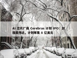 AI 芯片厂商 Cerebras 计划 IPO：剑指英伟达，计划筹集 8 亿美元