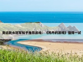 奥运跳水冠军知乎推荐游戏：《苏丹的游戏》值得一试