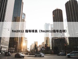 fm2012 指导球员（fm2012指导选项）