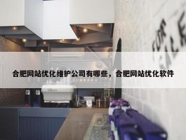 合肥网站优化维护公司有哪些，合肥网站优化软件