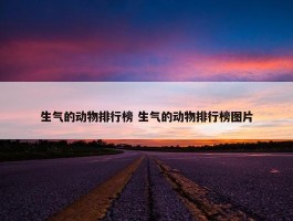 生气的动物排行榜 生气的动物排行榜图片