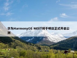 华为HarmonyOS NEXT将于明日正式开启公测