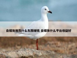 自媒体推荐什么东西赚钱 自媒体什么平台收益好