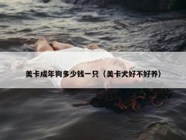 美卡成年狗多少钱一只（美卡犬好不好养）