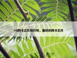 rtl网卡芯片排行榜，最好的网卡芯片