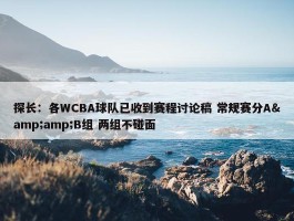 探长：各WCBA球队已收到赛程讨论稿 常规赛分A&amp;B组 两组不碰面