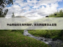 中山网站优化如何做好，优化网站要怎么去做