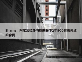 Shams：阿尔瓦拉多与鹈鹕签下2年900万美元续约合同