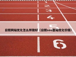 日照网站优化怎么样做好（日照seo整站优化价格）