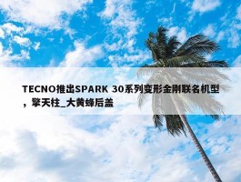 TECNO推出SPARK 30系列变形金刚联名机型，擎天柱_大黄蜂后盖