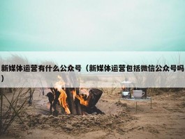 新媒体运营有什么公众号（新媒体运营包括微信公众号吗）