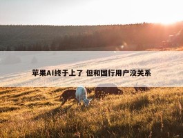 苹果AI终于上了 但和国行用户没关系