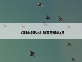 《足球经理25》跳票至明年3月