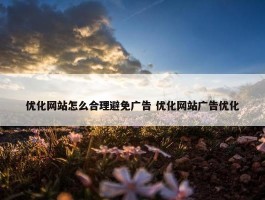 优化网站怎么合理避免广告 优化网站广告优化