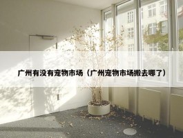 广州有没有宠物市场（广州宠物市场搬去哪了）