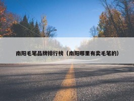 南阳毛笔品牌排行榜（南阳哪里有卖毛笔的）