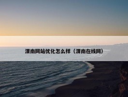 渭南网站优化怎么样（渭南在线网）