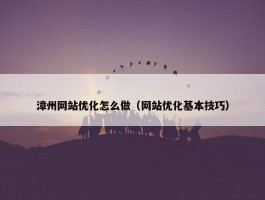 漳州网站优化怎么做（网站优化基本技巧）