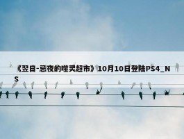 《翌日-忌夜的噬灵超市》10月10日登陆PS4_NS