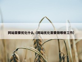 网站需要优化什么（网站优化需要做哪些工作）