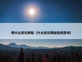 用什么优化网站（什么优化网站在线咨询）