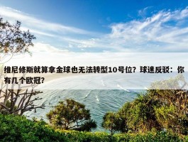 维尼修斯就算拿金球也无法转型10号位？球迷反驳：你有几个欧冠？