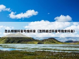 怎么根据抖音号搜抖音（怎样通过抖音号搜索抖音）